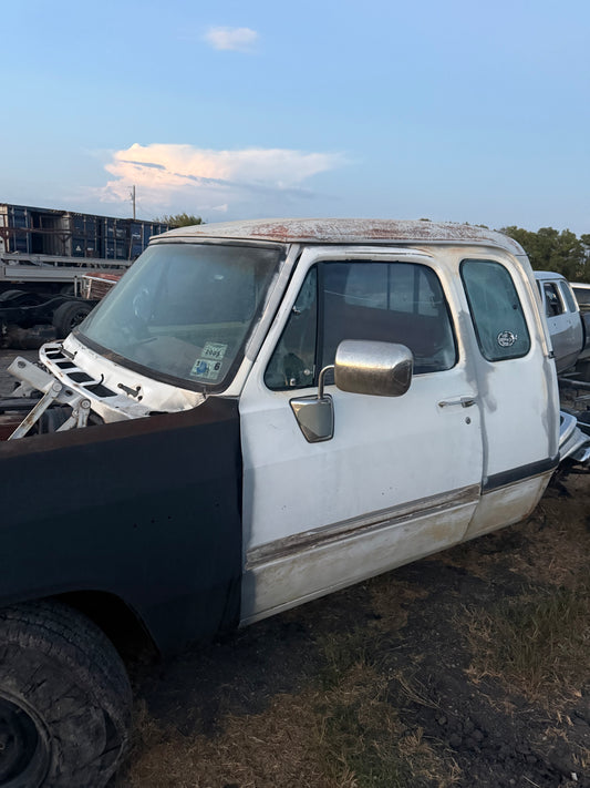 Club Cab White (bare cab) 1993 Dodge Ram 1st Gen Cummins Local Pickup