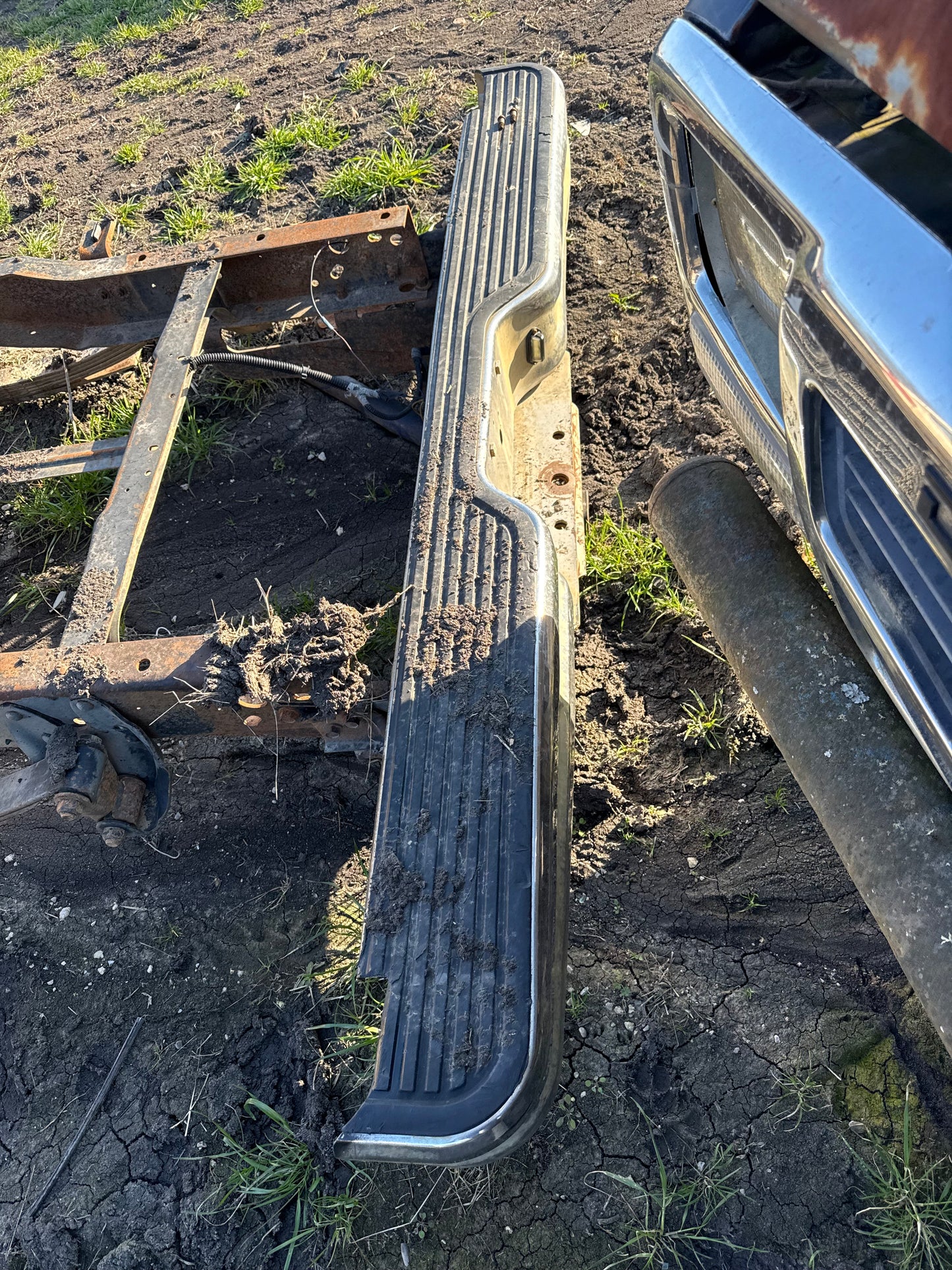 Step Pad Rear Bumper With Brackets First Gen Cummins 89-93 Dodge Ram (Local Pickup)