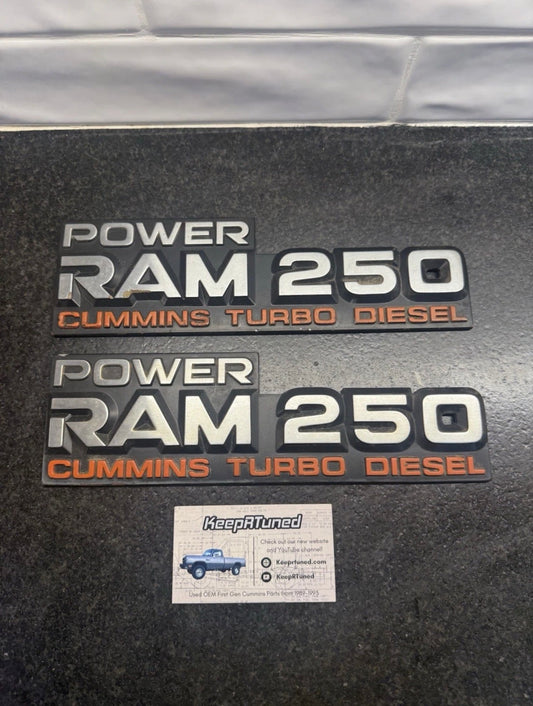 Emblems Power Ram 250 Set 4wd 91-93 Cummins