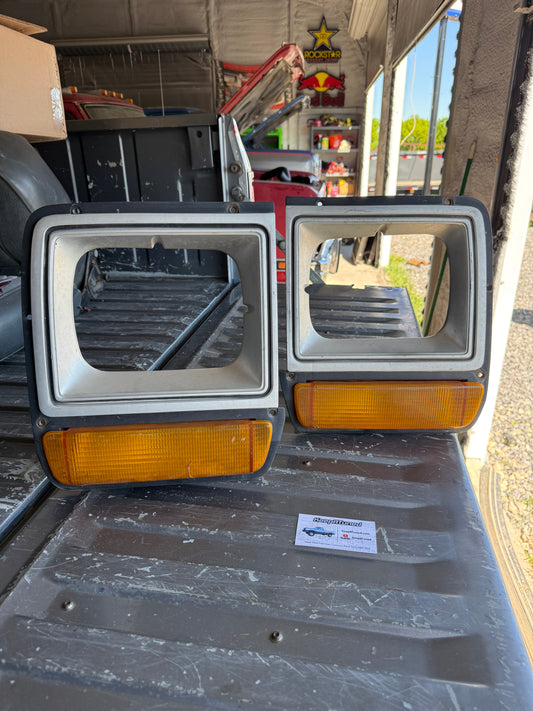Headlight Housing Bucket Set 1st Gen Cummins 89-90 Aftermarket Pair