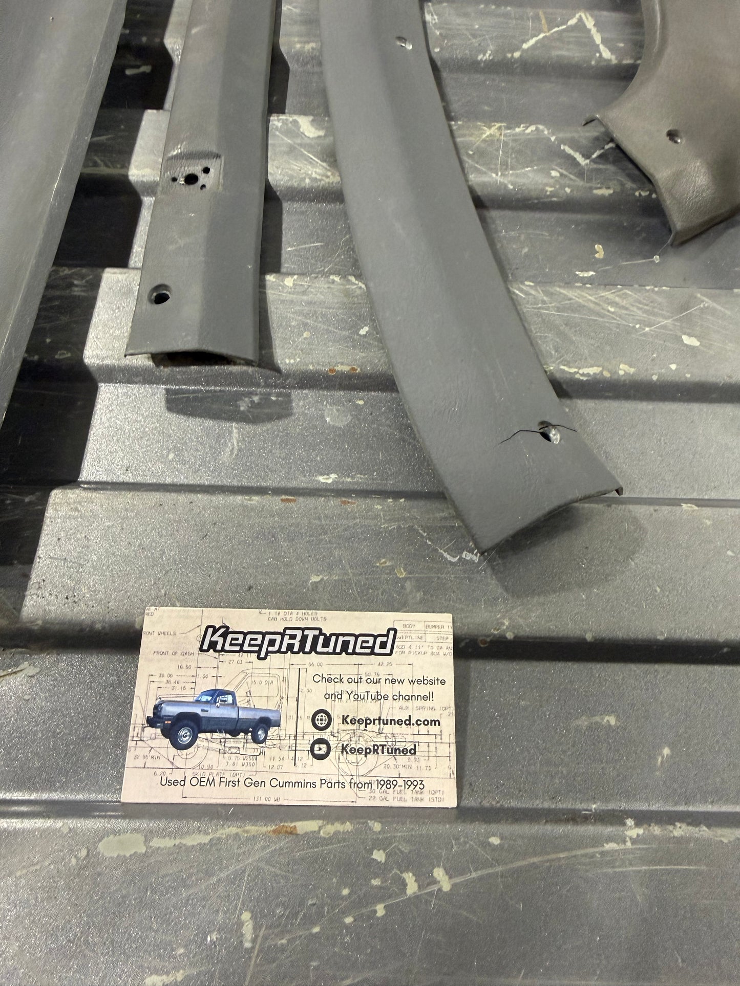 Grey Headliner Trim Bundle 81-93 Dodge Ram 1st Gen Cummins