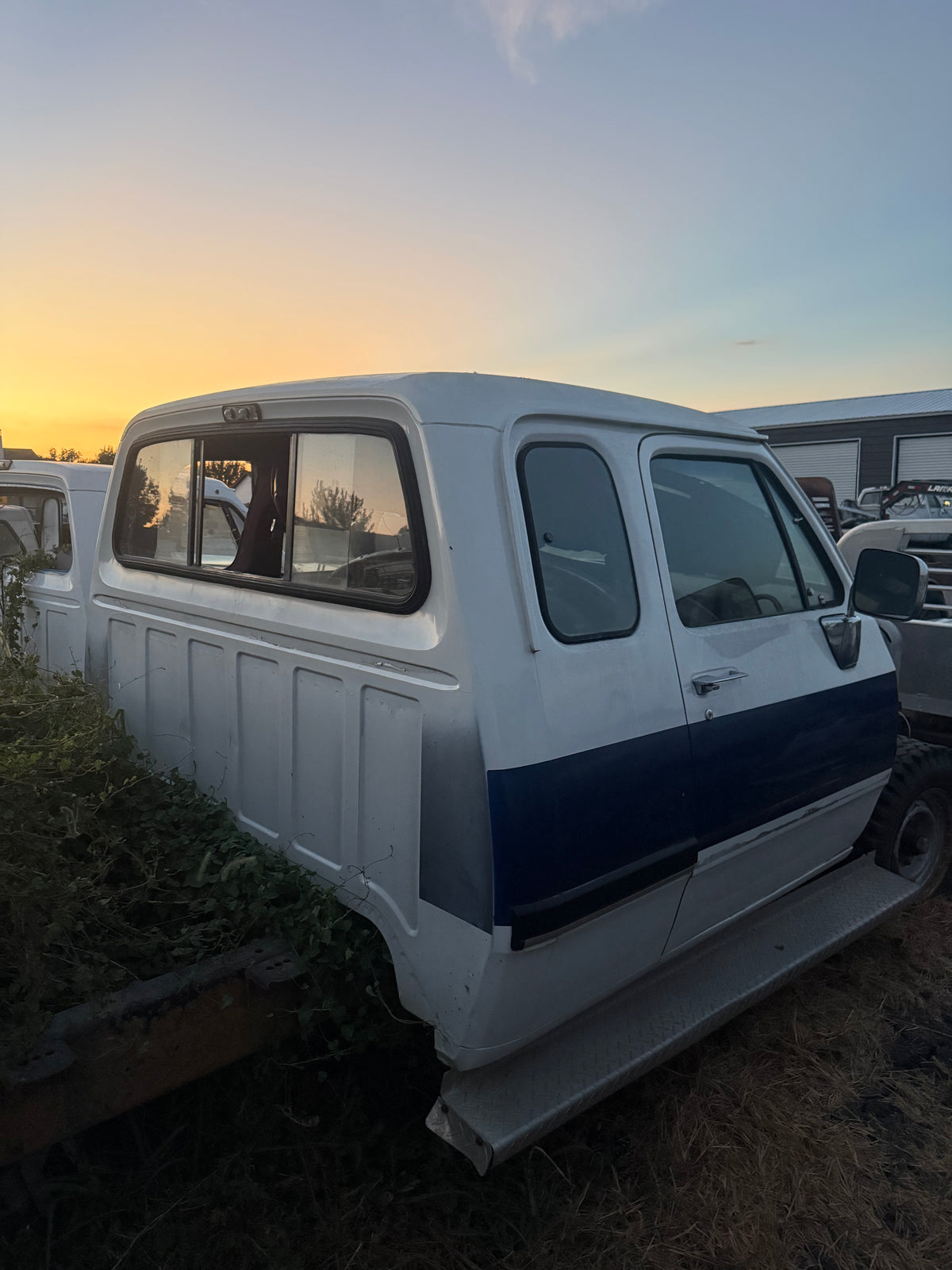 Club Cab Blue and White (bare cab) 1993 Dodge Ram 1st Gen Cummins Local Pickup