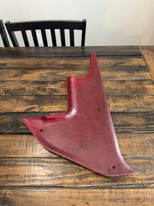 Trim Passenger Side Kick Panel Red