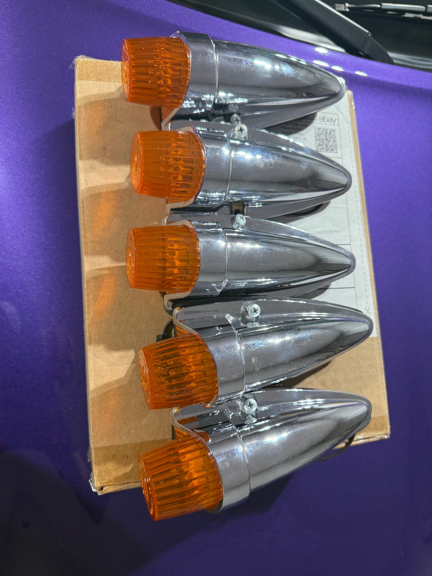 NOS Cab Light Set Hella Light Chrome Rare!!