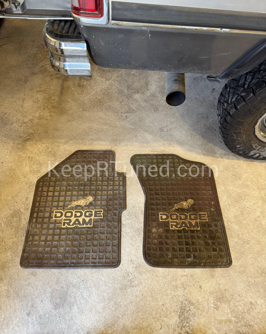 Dealer Option Dodge Ram Floor Mats OEM Red Large Hump 89-93 Dodge Ram 1st Gen Cummins