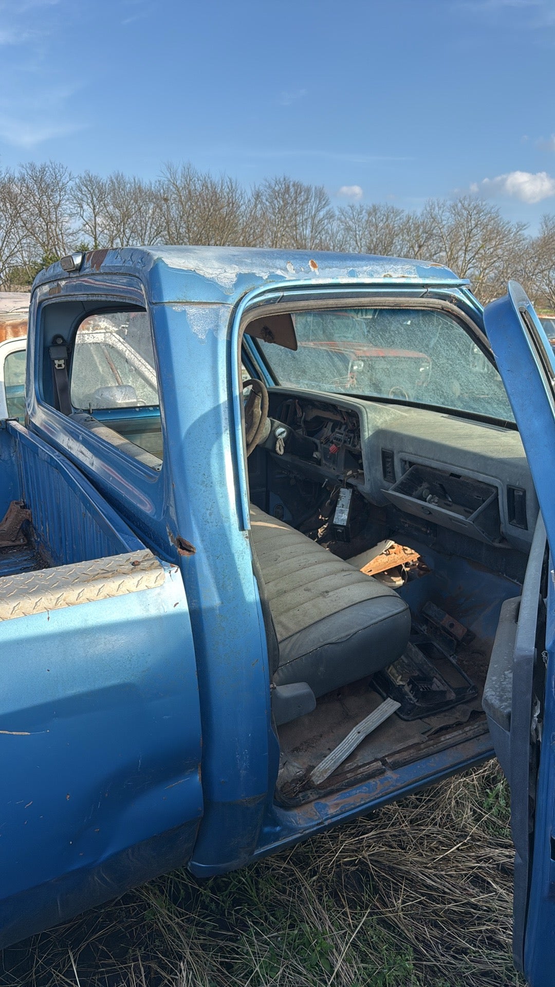 Single Cab Blue Truck Cab 1991 First Gen Cummins Dodge Ram Local Pickup