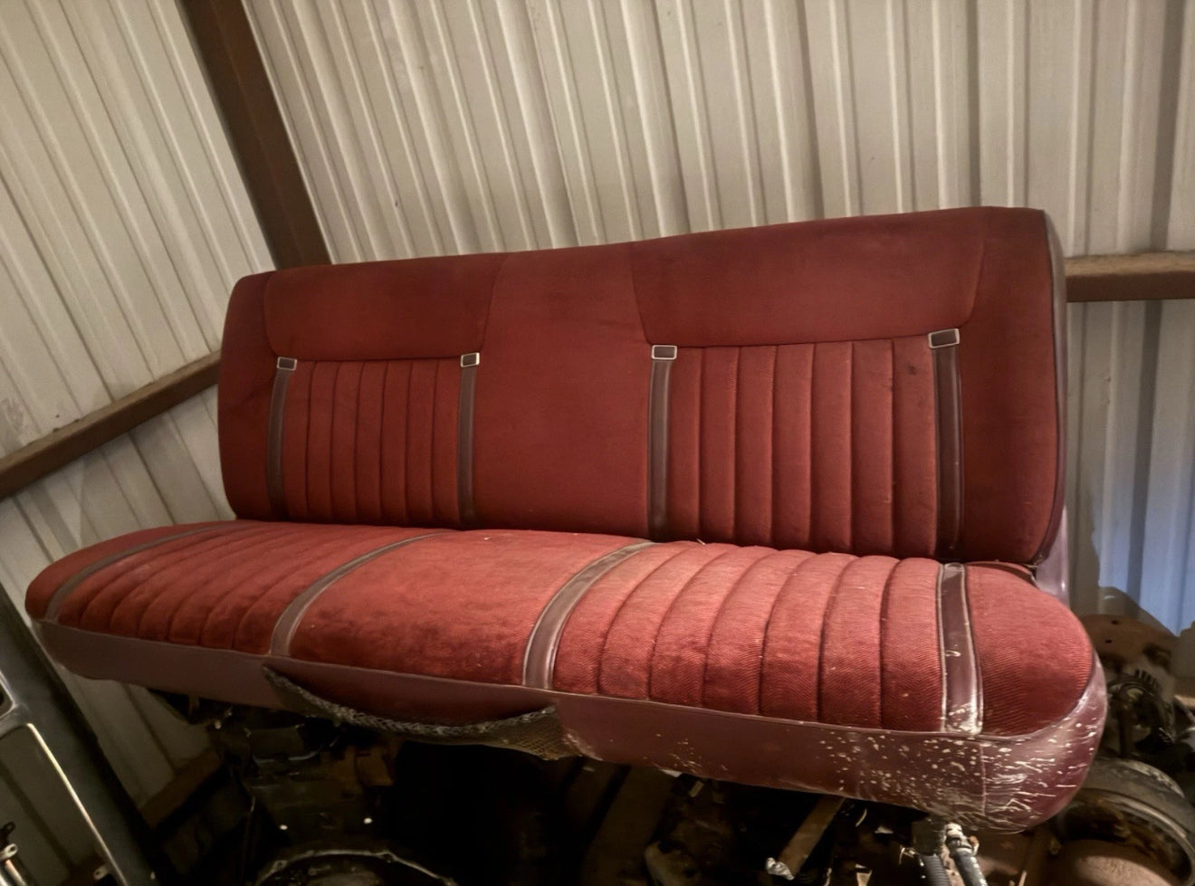 Red Bench Seat 89-90 Really Clean!