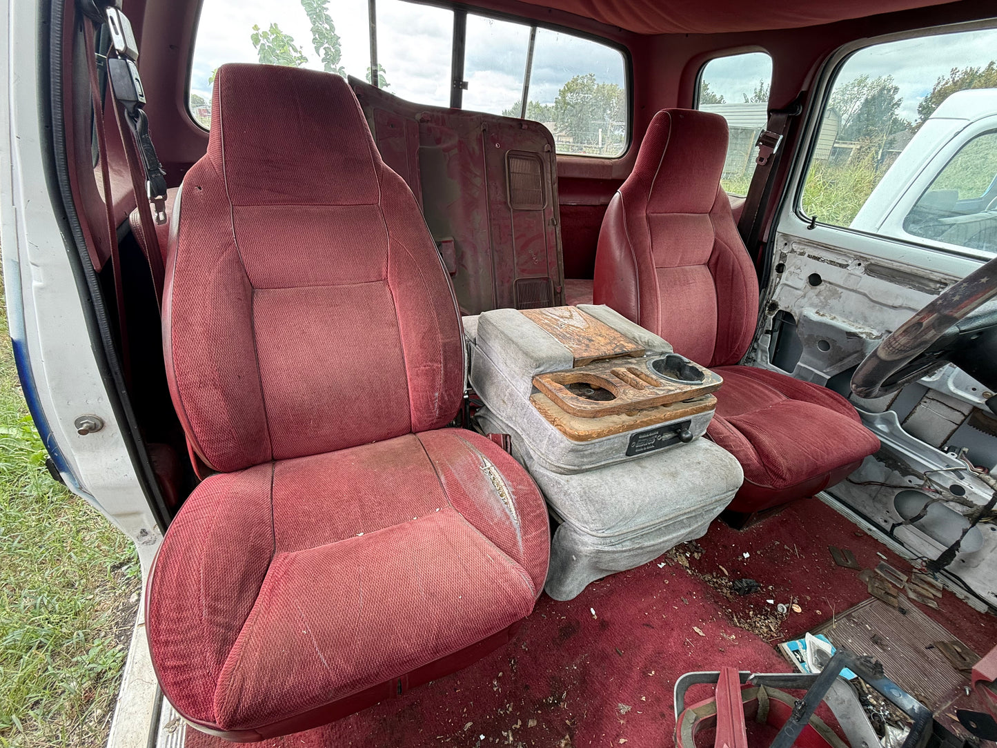 Bucket Seat Set (Red) 92-93 Dodge Ram 1st Gen Cummins