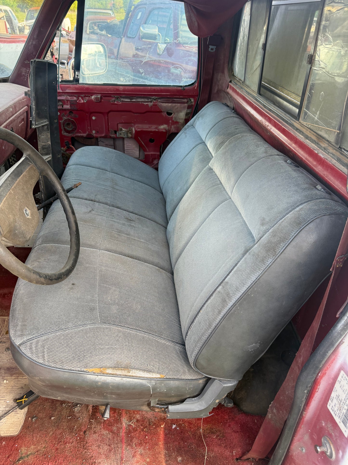 Grey Split Bench Seat 92-93 First Gen Cummins (Local pickup or extra for shipping)