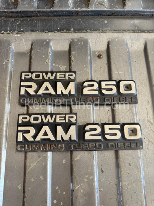 Emblems Power Ram 250 Set 4wd 91-93 Cummins