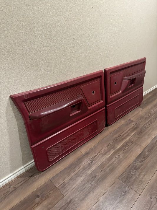 Door Panels Red Manual Pair